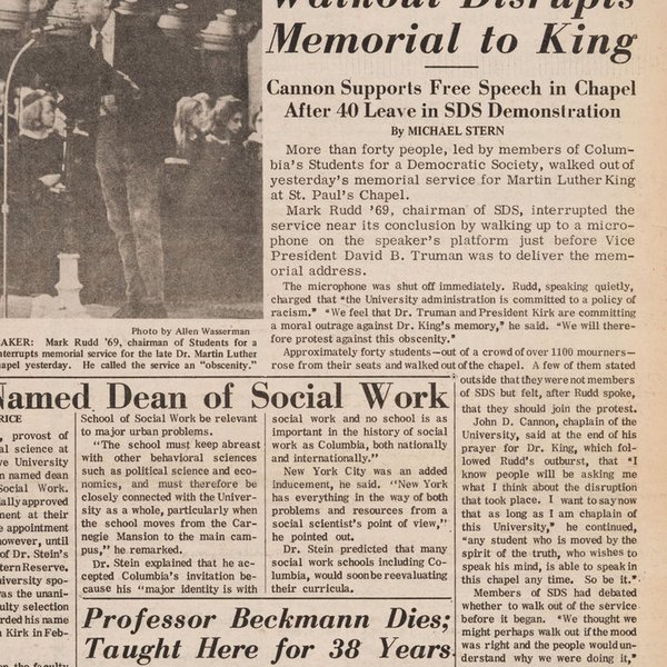 Image of "Walkout Disrupts Memorial to King"