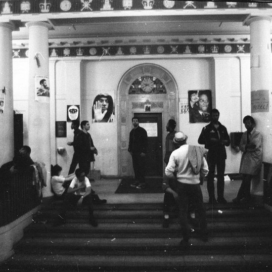 Image of Interior of Hamilton Hall during the occupation.