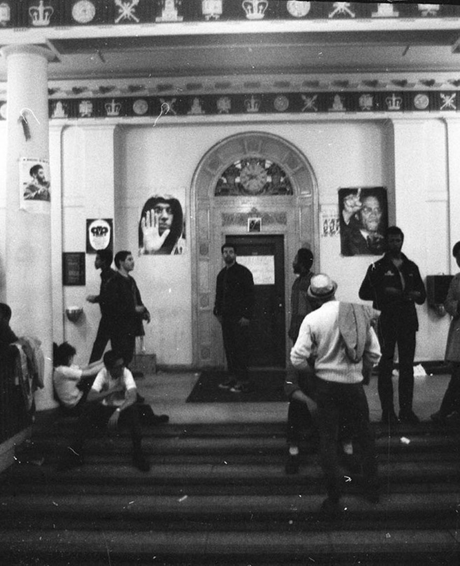 Image of Interior of Hamilton Hall during the occupation.