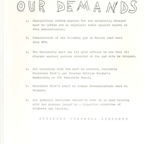 Image of Our Demands