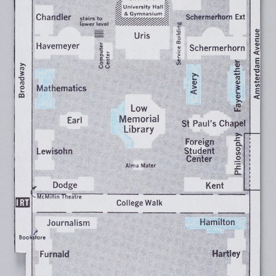 Image of Map of Columbia University campus in 1968