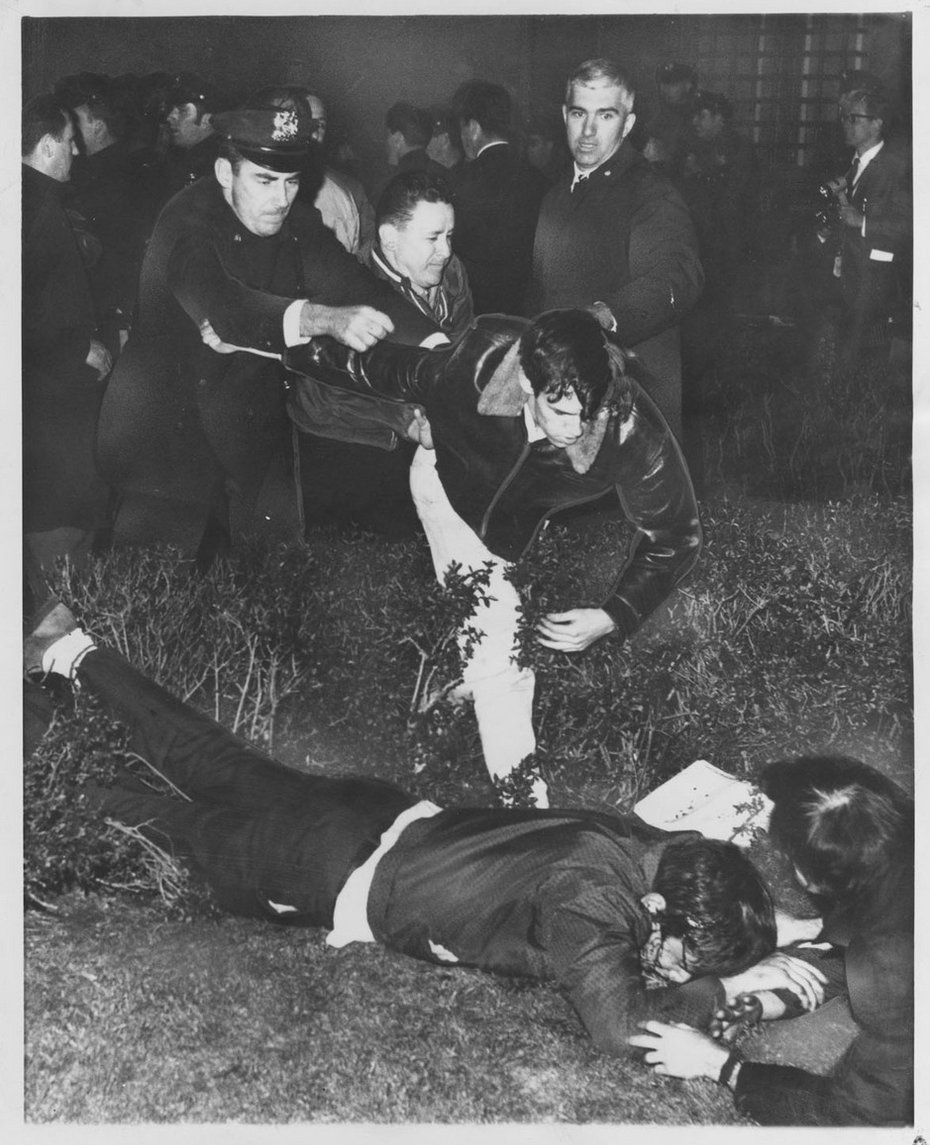 Image of Students being chased by police