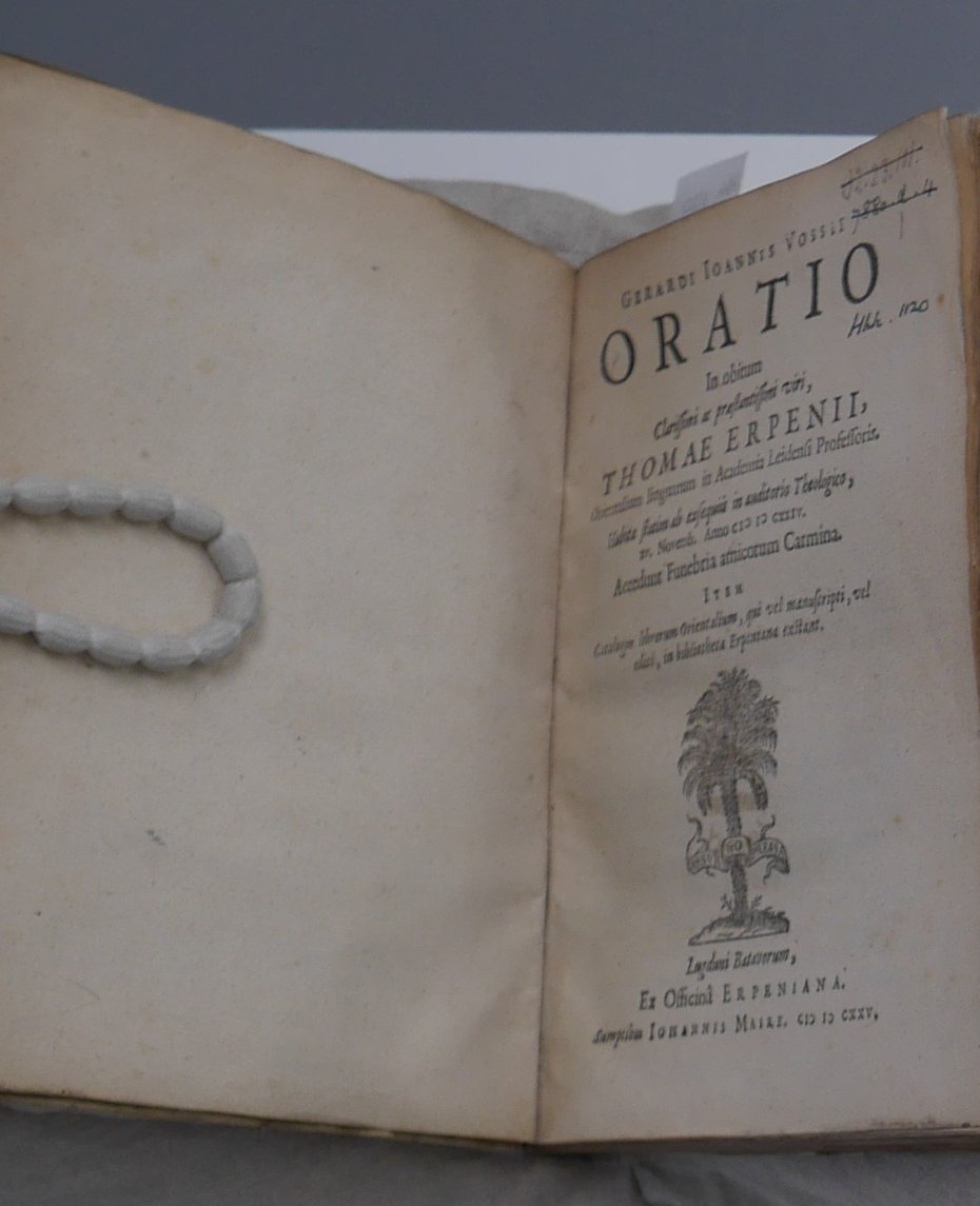 Image of Obituary volume on Thomas Erpenius, 1625